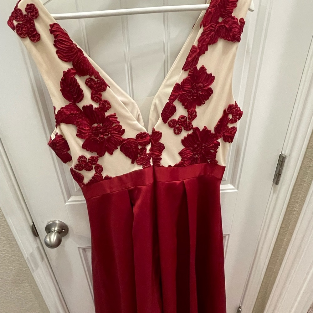 NICOLE MILLER® 14 Red Pleated SatinGown